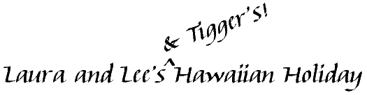 Laura and Lee's (and Tigger's!) Hawaiian Holiday