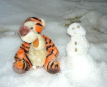 Tigger and snowman