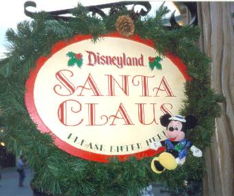 Mickey and Christmas sign